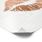 Rose Gold Foil-Effekt Luscious Lips Hochzeit Fotodruck (Ecke)