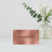 Rose Gold Foil | Eleganter metallischer Hintergrun Visitenkarte (Stehend Vorderseite)