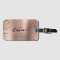 Rose Gold Foil Elegantes Skript Kurzer Name