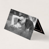 Rose Gold Foil Foto Kalender Save the Date Karte (Rückseite)