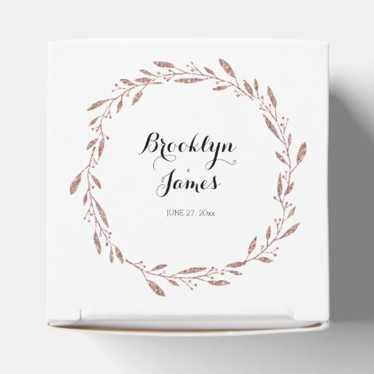 Rose Gold Foil Gastgeschenk Hochzeit Box Blumenstr Geschenkschachtel (Oben)