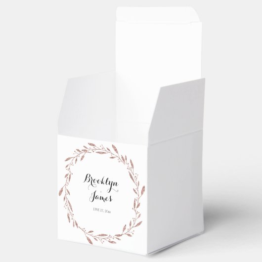 Rose Gold Foil Gastgeschenk Hochzeit Box Blumenstr Geschenkschachtel (Geöffnet)