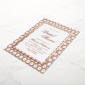 Rose Gold Foil gepresstes geometrisches Brautparty Folieneinladung (Gedreht)