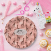 Rose Gold Foil Giraffe Muster Pappteller (Party)