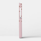 Rose Gold Foil Girly Confetti Monogram Case-Mate iPhone Hülle (Rückseite / Links)