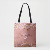 Rose Gold Foil Glittery Stilvolle Eleganz Moderne Tasche (Vorderseite)
