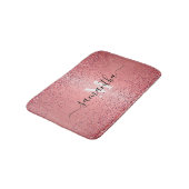 Rose Gold Foil Glitzer Badematte (Schrägansicht)