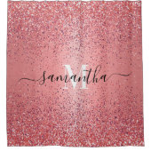 Rose Gold Foil Glitzer Duschvorhang (Vorderseite)