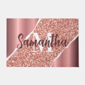 Rose Gold Foil Glitzer Fußmatte (Vorderseite)