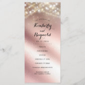 Rose Gold Foil Glitzer Hochzeitsprogramme Programm (Vorderseite)