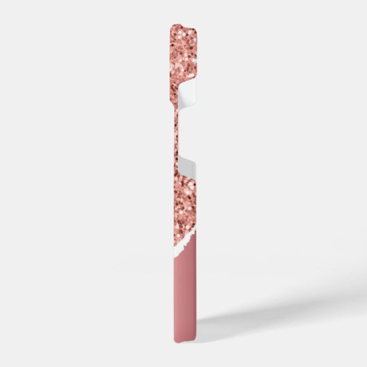 Rose Gold Foil Glitzer iPhone Hülle (Linke Seite)