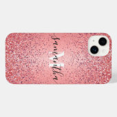 Rose Gold Foil Glitzer iPhone Hülle (Rückseite (Horizontal))