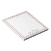 Rose Gold Foil Glitzer Monogram Custom Girl Notizblock (angewinkelt)