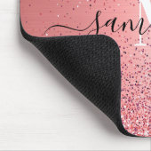 Rose Gold Foil Glitzer Mousepad (Ecke)