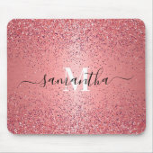 Rose Gold Foil Glitzer Mousepad (Vorne)