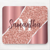 Rose Gold Foil Glitzer Mousepad (Vorne)