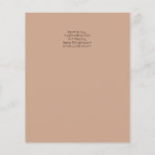 ROSE Gold Foil Glitzer Quinceanera 15. Fly Flyer (Hinten)