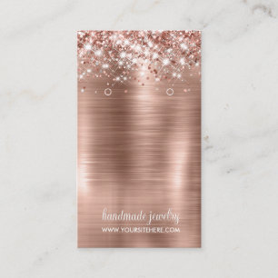 Rose Gold Foil Glitzer Signatur Ofenanzeige Visitenkarte