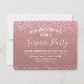 Rose Gold Foil Glitzer Sparkle Textur (Vorderseite)