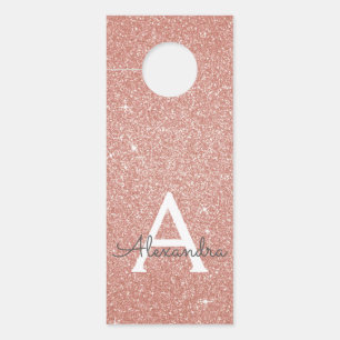 Rose Gold Foil Glitzer Sparkone Monogramm Türanhänger