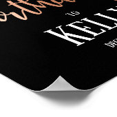 Rose Gold Foil, glückliches Geburtstagszeichen Poster (Ecke)