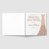 Rose Gold Foil Heart Dress Brautparty Gästebuch (Voll)