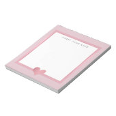 Rose Gold Foil Heart Notepad 5.5" x 6" Notizblock (Rotiert)