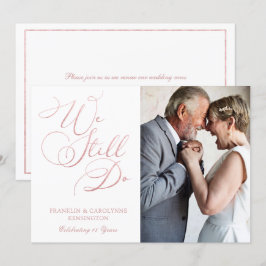 Rose Gold Foil Hochzeit Jahrestag Neueröffnung Einladung