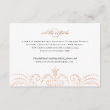 Rose Gold Foil (Imitate) Details Hochzeitkarte ein