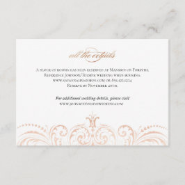 Rose Gold Foil (Imitate) Details Hochzeitkarte ein Begleitkarte