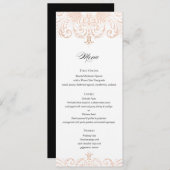 Rose Gold Foil (Imitate) Wedding Menu Boho Chic Menükarte (Vorne/Hinten)
