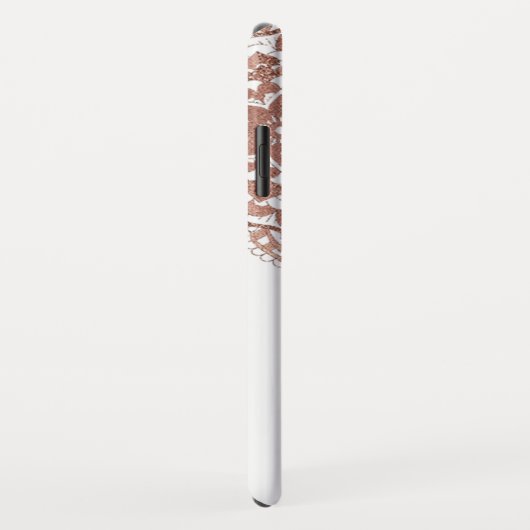 Rose Gold Foil Indian Mandala Monogram Name Case-Mate iPhone Hülle (Hinten/Rechts)