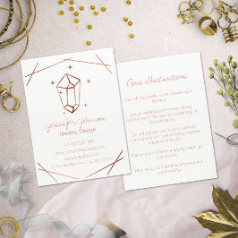 Rose Gold Foil Juwelierpflege Weiße Visitenkarte
