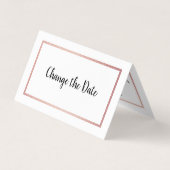 Rose Gold Foil Kalender ändern Datum Karte (Vorderseite)