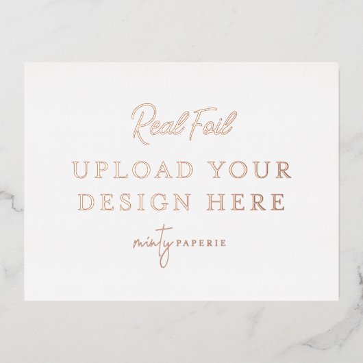 Rose Gold Foil Landschaft Postkarte (Vorderseite)