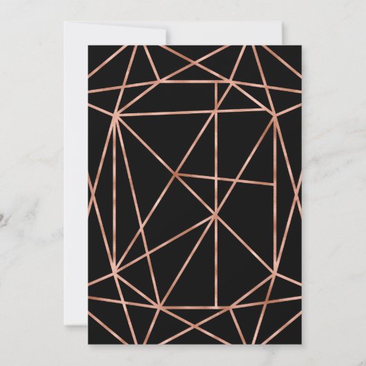 Rose Gold Foil Law School Graduation Party Einladung (Rückseite)