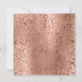 Rose Gold Foil Leopard Black Overlay 50. Geburtsta Einladung (Rückseite)