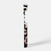 Rose Gold Foil Leopard Print iPhone Hülle (Linke Seite)