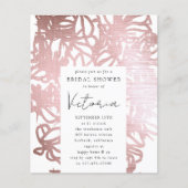 Rose Gold Foil Line Art Brautparty (Vorderseite)