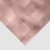 Rose gold Foil Look Buffalo Kariert Gingham Seidenpapier (Ausschnitt)