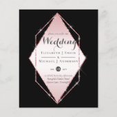 Rose Gold Foil Look Geometric Wedding (Vorderseite)