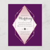 Rose Gold Foil Look Geometric Wedding (Vorderseite)