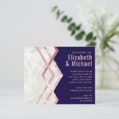 Rose Gold Foil Look Geometric Wedding (Stehend Vorderseite)