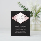 Rose Gold Foil Look Geometric Wedding (Stehend Vorderseite)