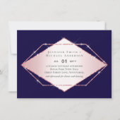 Rose Gold Foil Look Geometric Wedding (Vorderseite)