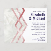 Rose Gold Foil Look Geometric Wedding (Vorderseite)