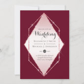 Rose Gold Foil Look Geometric Wedding (Vorderseite)