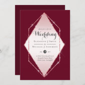 Rose Gold Foil Look Geometric Wedding (Vorne/Hinten)