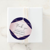 Rose Gold Foil Look Geometric Wedding Geschenkanhänger (Beispiel)