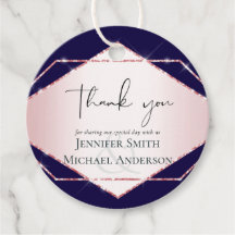 Rose Gold Foil Look Geometric Wedding